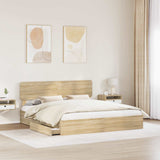 Storage Bed with Drawer Sonoma Oak 180 x 200 cm Engineered Wood 3412250