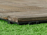 27 Pcs Wooden Interlocking Decking Tiles, Outdoor Flooring Tiles for Patio, Balcony, Terrace, Hot T3398P320008
