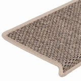 Stair Mats Self-adhesive Sisal-Look 15 pcs 65x21x4 cm Dark Beige 326890