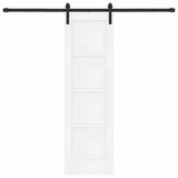 Sliding Door White 61 x 198.5 cm Solid Pine Wood 3333297