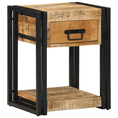 Bedside Cabinet 40x35x50 cm Solid Rough Wood Mango 4016688