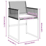 Garden Dining Set 5 pcs Black Powder-Coated Steel 3379324