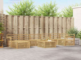 Outdoor Sofa Set 8 pcs White 59 x 59 x 37 cm Solid Acacia Wood 3392219