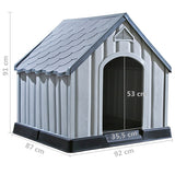 Dog House Grey 92x87x91 cm Plastic 337894