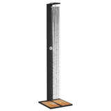 Outdoor Shower Black 50x55x224 cm Poly Rattan and Acacia Wood 368206