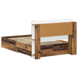 Bed Frame with Storage Old Wood 120 x 190 cm Engineered Wood 3433842