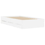 Bed Frame with Drawers without Mattress White 90x190 cm Single 3207322