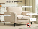 Linen-Look Armchair - Beige T3398P344642