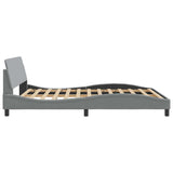 Bed Frame "Dover" Light Grey 152x203 cm Fabric 373288