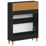 Shoe Cabinet ALKMAAR 78 x 24 x 103 cm Engineered Wood Black 896216