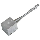 Ground Spikes 2 pcs Silver 12x12x56 cm Galvanised Steel 145443