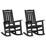 Garden Rocking Chair 2 pcs Black 70 x 92 x 108cm Plastic 3335812