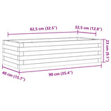 Garden Planter 90x40x23 cm Impregnated Wood Pine 847227
