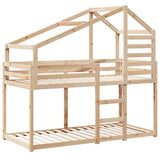 Bunk Bed without Mattress 75x190 cm Small Single Solid Wood Pine 3281967