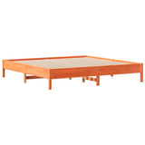 Bookcase Bed without Mattress Wax Brown 180x200 cm Super King Solid Wood Pine 3322824