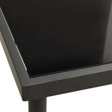 313092 Outdoor Dining Table Anthracite 80x80x72 cm Glass and Steel