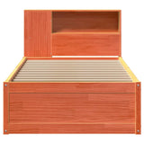 Bed Frame without Mattress Wax Brown 100x200 cm Solid Wood Pine 3323433