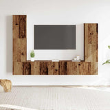 4 Piece TV Cabinet Set Wall-mounted Old Wood Engineered Wood 3329217