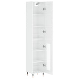 Highboard High Gloss White 34.5x34x180 cm Engineered Wood 3199027