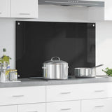 Kitchen Backsplash Black 100 x 60 cm Tempered Glass 42018043