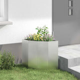 Corner Planter Silver 45 x 45 x 50 cm Stainless steel 883672