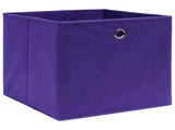 Storage Boxes 10 pcs Non-woven Fabric 28x28x28 cm Purple 325213
