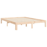 Bed Frame without Mattress 140x200 cm Solid Wood Pine 3193726