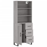 Highboard Grey Sonoma 69.5x34x180 cm Engineered Wood 3190051