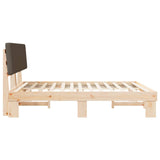 Bed Frame with Upholstered Headboard Taupe 180 x 200 cm 3398082