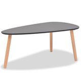 244732 Coffee Table Set 2 Pieces Solid Pinewood Black