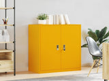 Storage Cabinet Mustard Yellow 80 x 40 x 105 cm Steel 891691