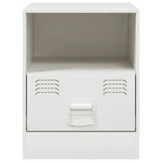 ZNTS Bedside Cabinet White 34.5x39x44 cm Steel 841761