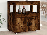 Bar Cart Smoked Oak 60x39.5x89 cm Engineered Wood 848273