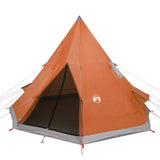 Camping Tent Tipi 4-Person Orange Waterproof 94382
