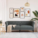 Sofa Dark Grey 201.5 x 74.5 x 74.5 cm Polyester 42013011