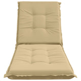 Sunlounger Cushion GEMERT 100% Polyester Beige 190 x 50 x 9 cm 947353
