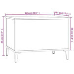 ZNTS Coffee Table Grey Sonoma 60x44.5x45 cm Engineered Wood 819578