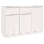 ZNTS Sideboard White 110x34x75 cm Solid Wood Pine 814330