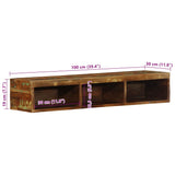 Wall-mounted TV Cabinet 100x30x19 cm Solid Wood Reclaimed 4017480