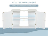 Under Sink Bathroom Storage Cabinet 2 Layers Vanity Unit Wooden - White T3398P344393