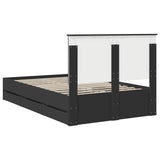 Bed Frame with Drawer Black 120 x 190 cm Engineer Wood 3409476