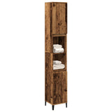 Bathroom Cabinet Old Wood 30x30x190 cm Engineered Wood 857105