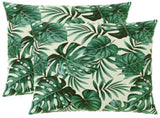 Cushion with Pillow HEERLEN 2 pcs Leaf Pattern Polyester 928263