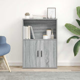 Bookcase Grey Sonoma 60x24x85 cm Engineered Wood 860414