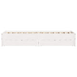 Bed Frame without Mattress White 90x200 cm Solid Wood Pine 3301720