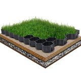 Grass Grids 16 pcs Black 60x40x3 cm Plastic 146279