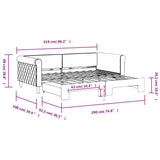 Daybed with Trundle without Mattress Dark Grey 90x190 cm Single 3197862