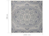 Outdoor Flatweave Rug 200x280 cm Blue Pattern 340833