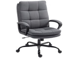 Double Padded Linen-Look Office Chair - Charcoal Grey T3398P377411