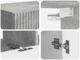TV Cabinet Set Wall-mounted 6 pcs Concrete Grey Engineered Wood 3409063